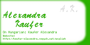 alexandra kaufer business card